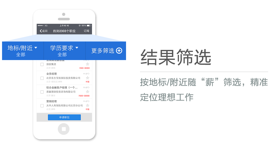 按地標/附近隨“薪”篩選，精準定位理想工作